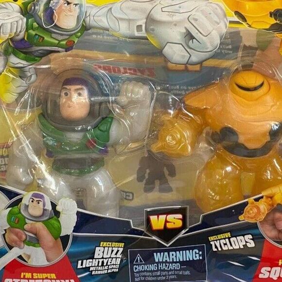 Buzz Lightyear & Yellow Zyclops Heroes of Goo Jit Zu DISNEY PIXAR 2022 Orig Pkg - Picture 1 of 13